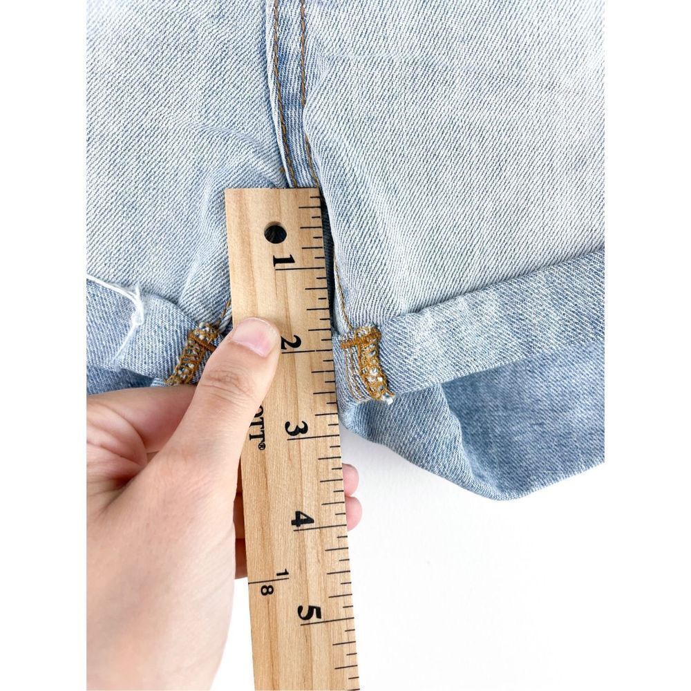 FP One x One Teaspoon Women's Jean Shorts Florence Charger Denim Distressed Shor - Picture 6 of 14